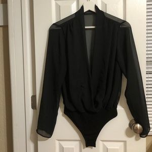BLACK SHEER BODYSUIT
